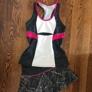Lucky In Love Tennis tank and Skort